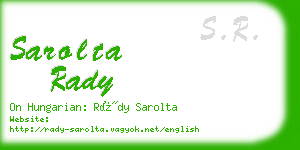 sarolta rady business card